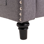 Fauteuil inclinable à dossier réglable et à oreilles, fauteuil clouté, grand canapé rembourré