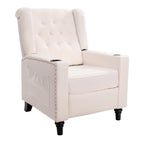 Fauteuil inclinable à dossier réglable et à oreilles, fauteuil clouté, grand canapé rembourré