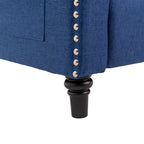 Fauteuil inclinable à dossier réglable et à oreilles, fauteuil clouté, grand canapé rembourré