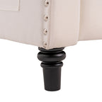 Fauteuil inclinable à dossier réglable et à oreilles, fauteuil clouté, grand canapé rembourré