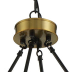 Lustre Acroma Farmhouse à 12 lumières, 40 po, en forme de roue de chariot, certifié UL - 40 po P x 138 po H