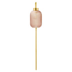Applique murale rétro Adrienne River of Goods en verre rose et métal - 5,375 x 8,625 x 32,25