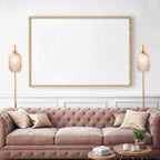 Applique murale rétro Adrienne River of Goods en verre rose et métal - 5,375 x 8,625 x 32,25