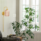 Applique murale rétro Adrienne River of Goods en verre rose et métal - 5,375 x 8,625 x 32,25