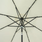 Ainfox 10ft Patio Umbrella with Lights Outdoor Solar Umbrella without Base