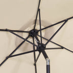 Parasol de terrasse Ainfox de 2,3 m, parasol d'extérieur inclinable multicolore sans base