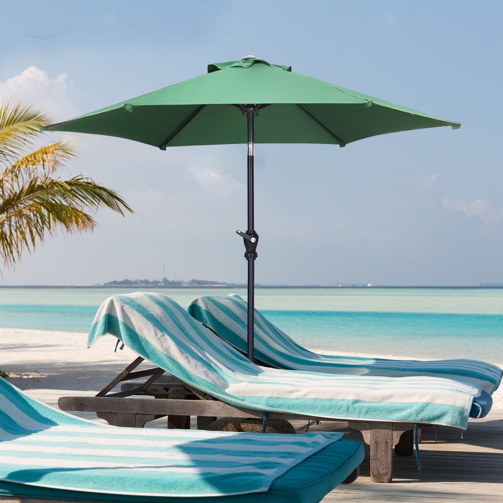 Parasol de terrasse Ainfox de 2,3 m, parasol d'extérieur inclinable multicolore sans base