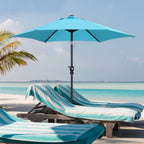 Parasol de terrasse Ainfox de 2,3 m, parasol d'extérieur inclinable multicolore sans base