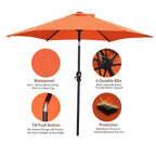 Parasol de terrasse Ainfox de 2,3 m, parasol d'extérieur inclinable multicolore sans base