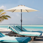 Parasol de terrasse Ainfox de 2,3 m, parasol d'extérieur inclinable multicolore sans base
