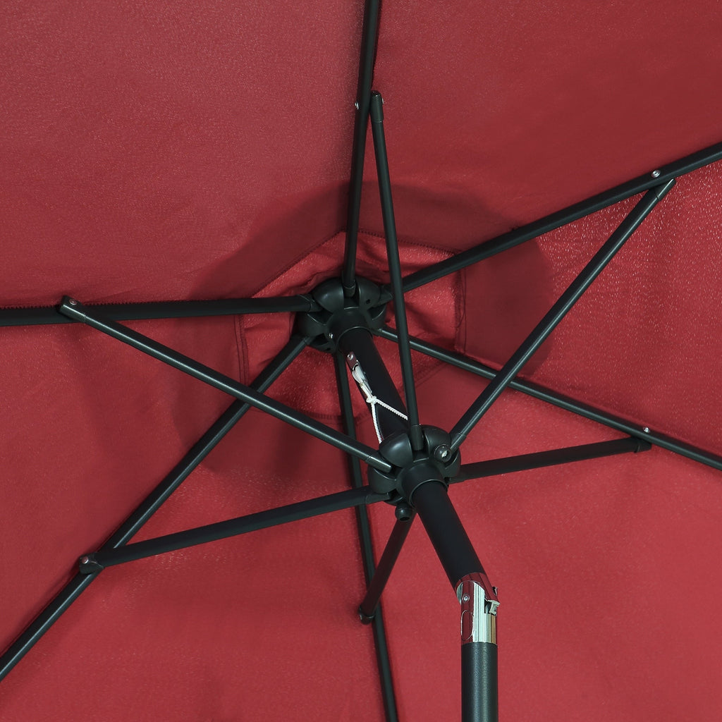 Parasol de terrasse Ainfox de 2,3 m, parasol d'extérieur inclinable multicolore sans base