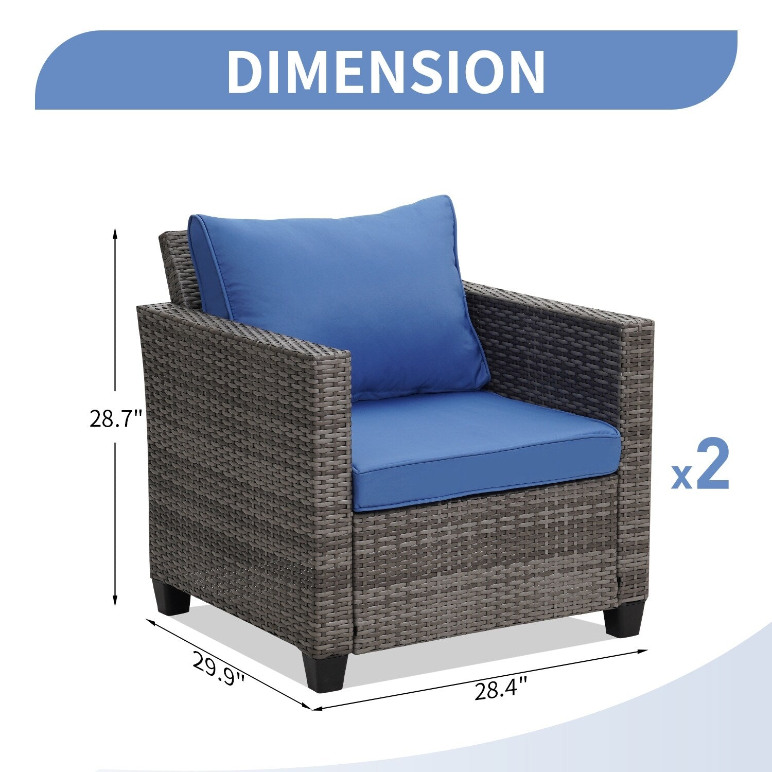 Ensemble de canapés d'extérieur Ainfox pour patio, canapé sectionnel en osier, meubles de patio, canapé en rotin