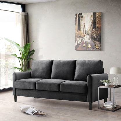 Ensemble de salon avec accoudoirs en velours Clayfell Airell