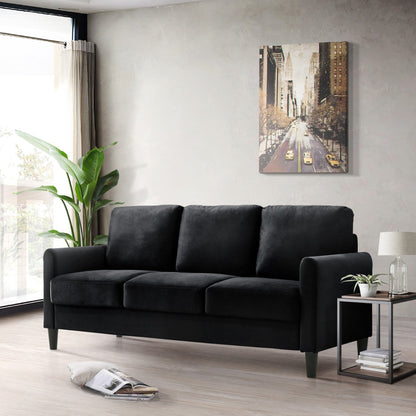 Ensemble de salon avec accoudoirs en velours Clayfell Airell