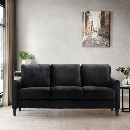 Ensemble de salon avec accoudoirs en velours Clayfell Airell