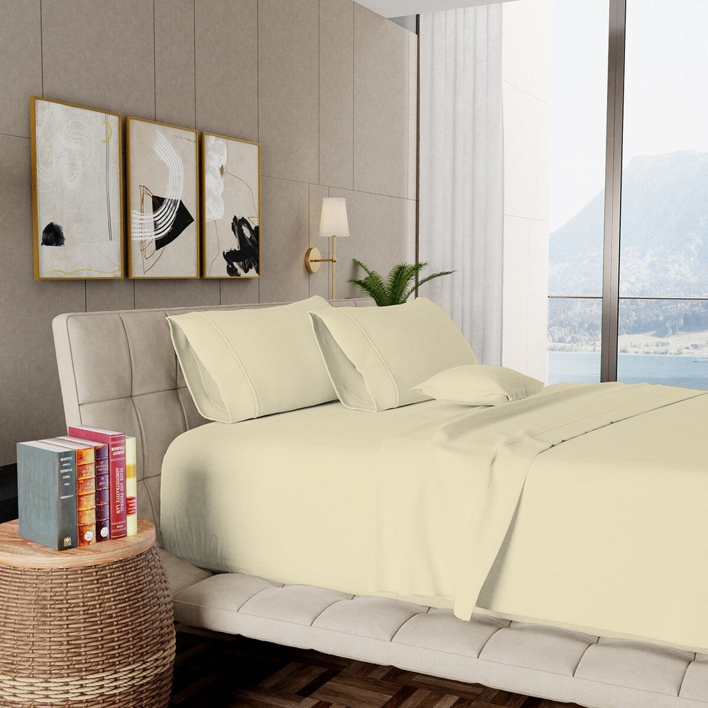 Parure de draps Aireolux en coton égyptien de luxe ultra-doux et soyeux 1000 fils