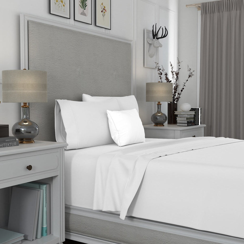 Parure de draps Aireolux en satin de coton infroissable 600 fils