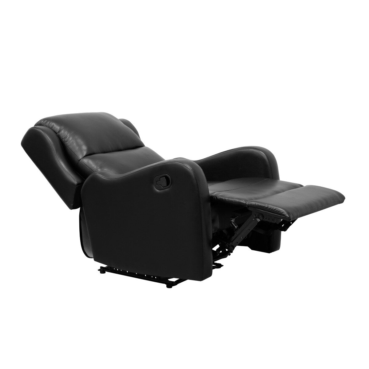 Fauteuil inclinable en similicuir noir Alayna