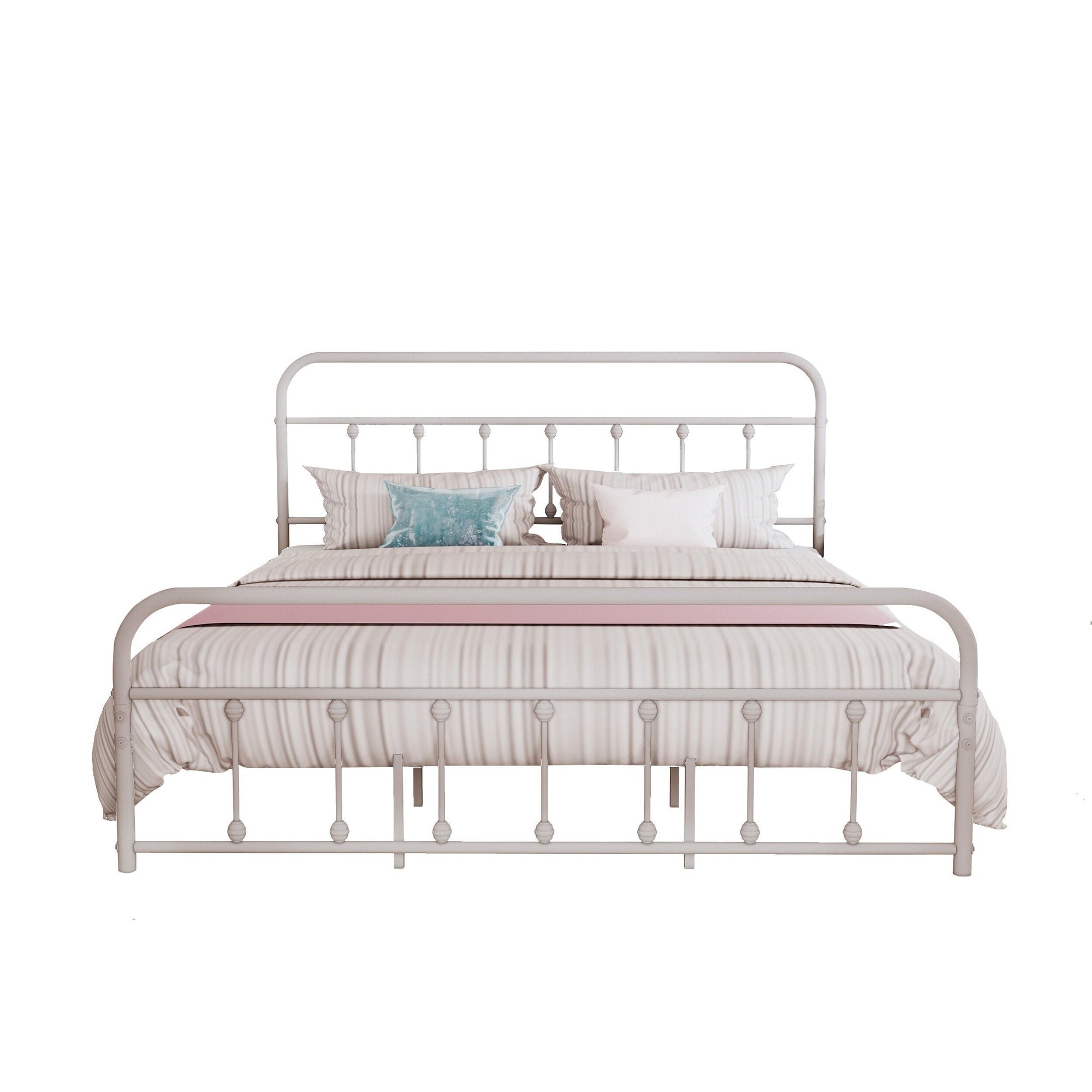Alazyhome Simple Vintage Metal Platform Bed Frame, Easy-Assembly