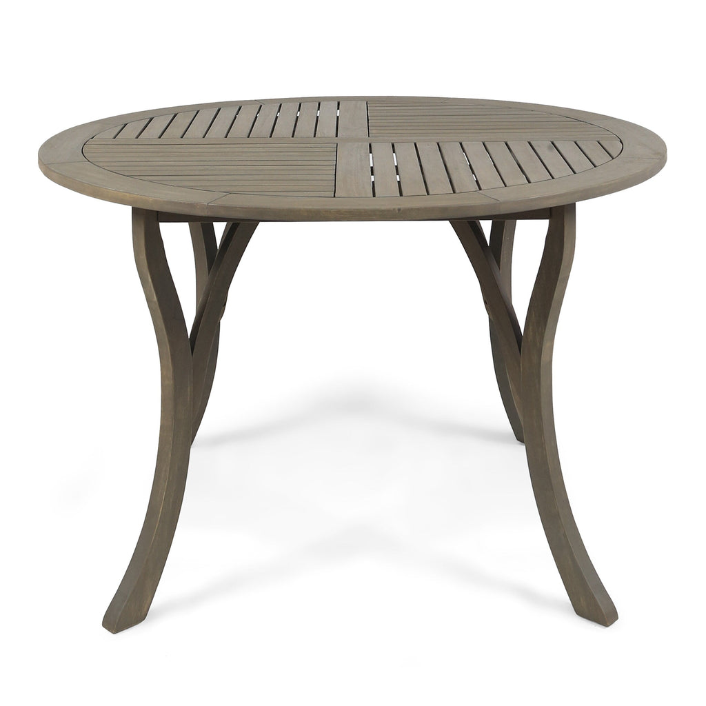Ensemble de salle à manger d'extérieur Albury 5 pièces en bois d'acacia et osier par Christopher Knight Home - N/A