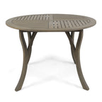 Ensemble de salle à manger d'extérieur Albury 5 pièces en bois d'acacia et osier par Christopher Knight Home - N/A