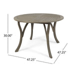 Ensemble de salle à manger d'extérieur Albury 5 pièces en bois d'acacia et osier par Christopher Knight Home - N/A