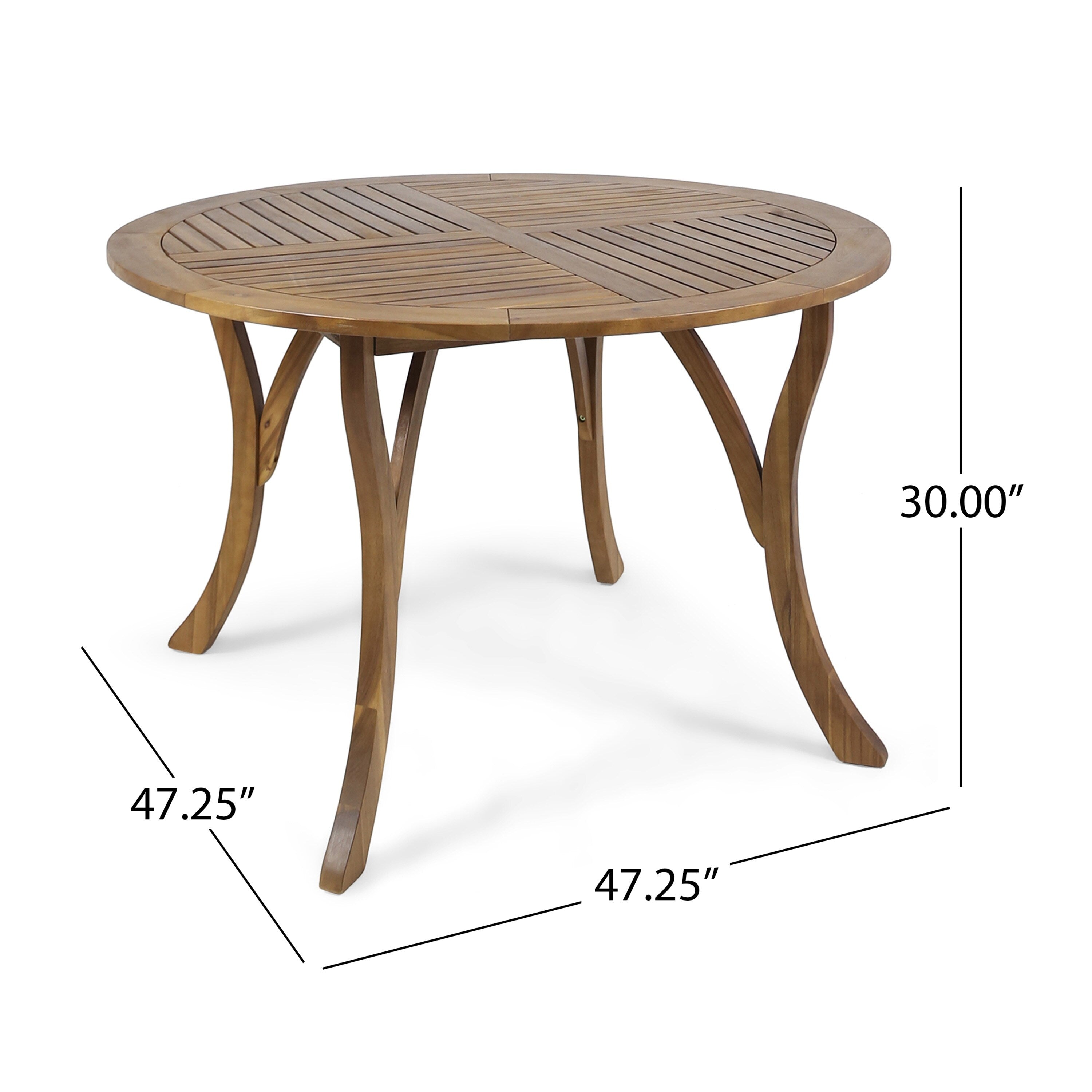 Ensemble de salle à manger d'extérieur Albury 5 pièces en bois d'acacia et osier par Christopher Knight Home - N/A