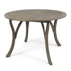 Ensemble de salle à manger d'extérieur Albury 5 pièces en bois d'acacia et osier par Christopher Knight Home - N/A