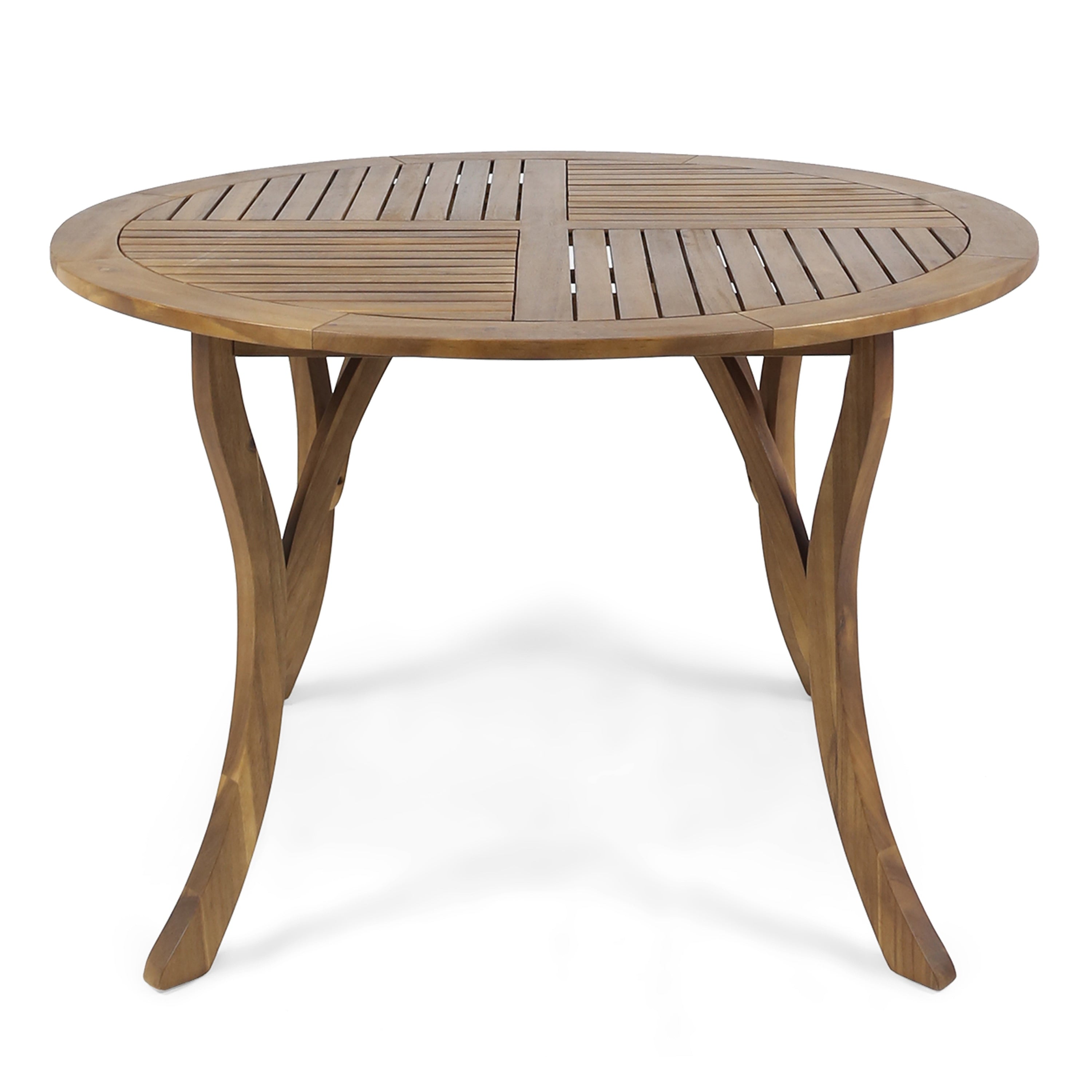 Ensemble de salle à manger d'extérieur Albury 5 pièces en bois d'acacia et osier par Christopher Knight Home - N/A
