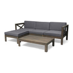 Ensemble de canapés d'extérieur Alcove en bois d'acacia 5 pièces par Christopher Knight Home