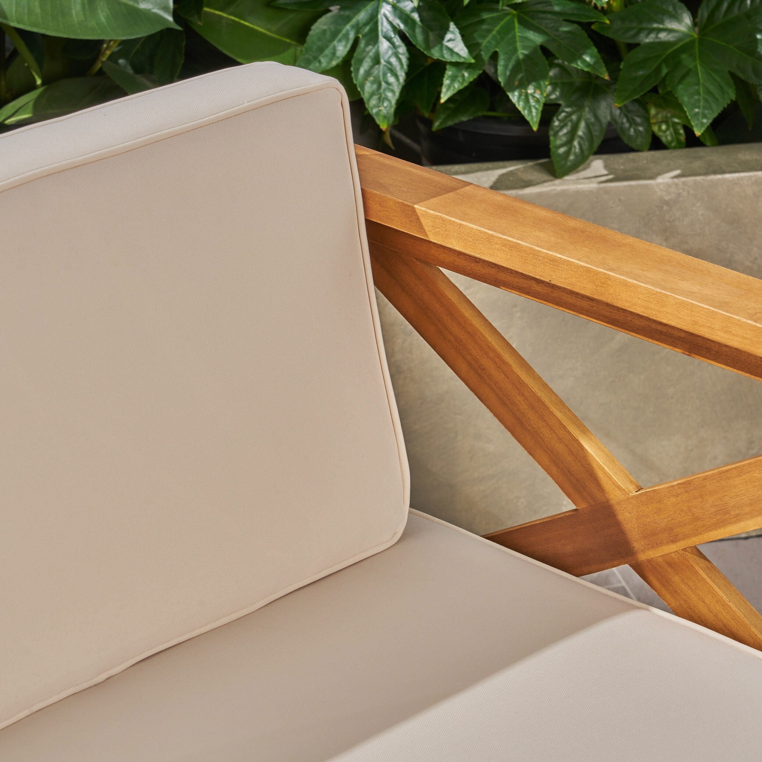 Ensemble de canapés d'extérieur Alcove en bois d'acacia 5 pièces par Christopher Knight Home