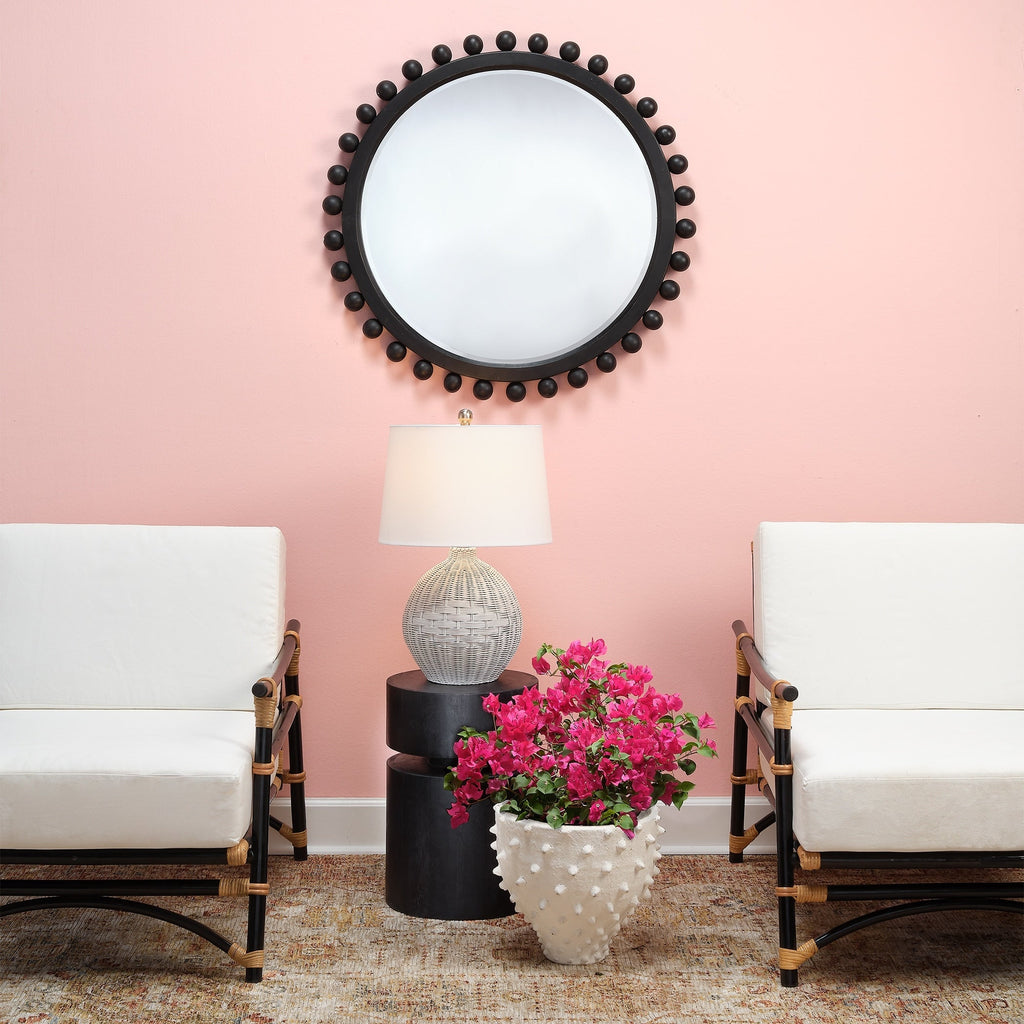 Miroir rond en bois Alden Décor Orion, naturel