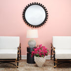 Miroir rond en bois Alden Décor Orion, naturel