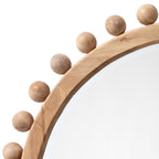 Miroir rond en bois Alden Décor Orion, naturel