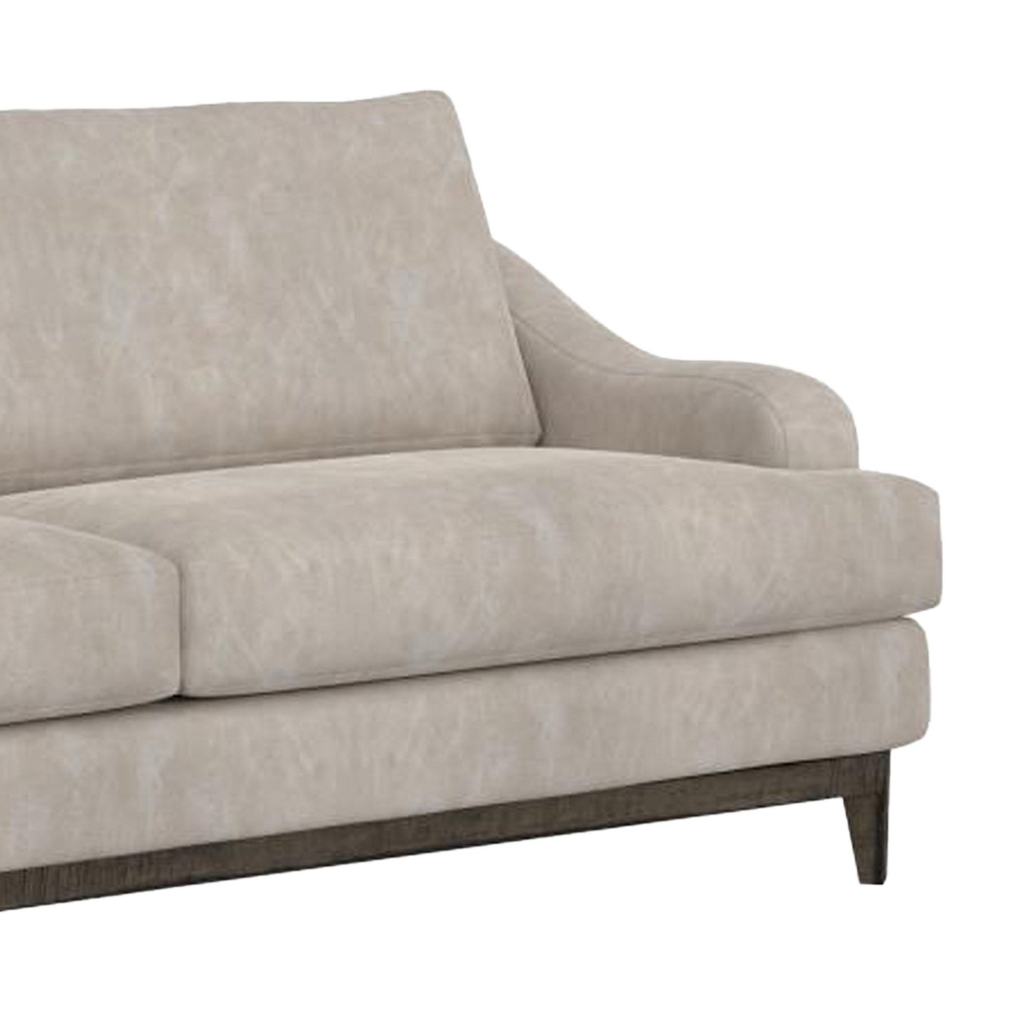 Canapé Alfi, 85 pouces, 2 coussins décoratifs, similicuir gris huître moderne