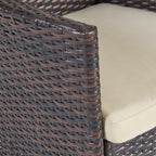 Ensemble de salle à manger d'extérieur 9 pièces en bois et osier Algoma par Christopher Knight Home