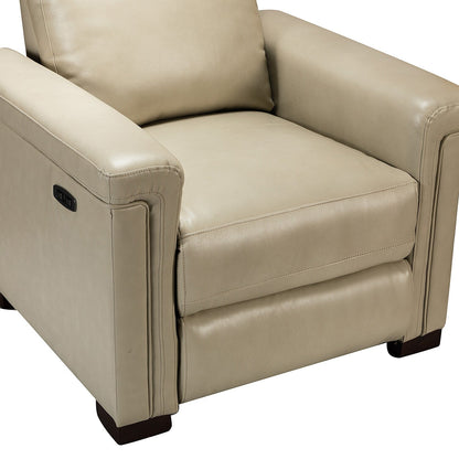 Fauteuil inclinable électrique classique contemporain Alicia 34,65 pouces de large en cuir véritable avec port USB