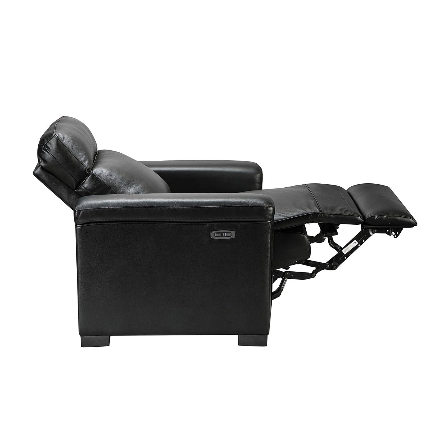 Fauteuil inclinable électrique classique contemporain Alicia 34,65 pouces de large en cuir véritable avec port USB