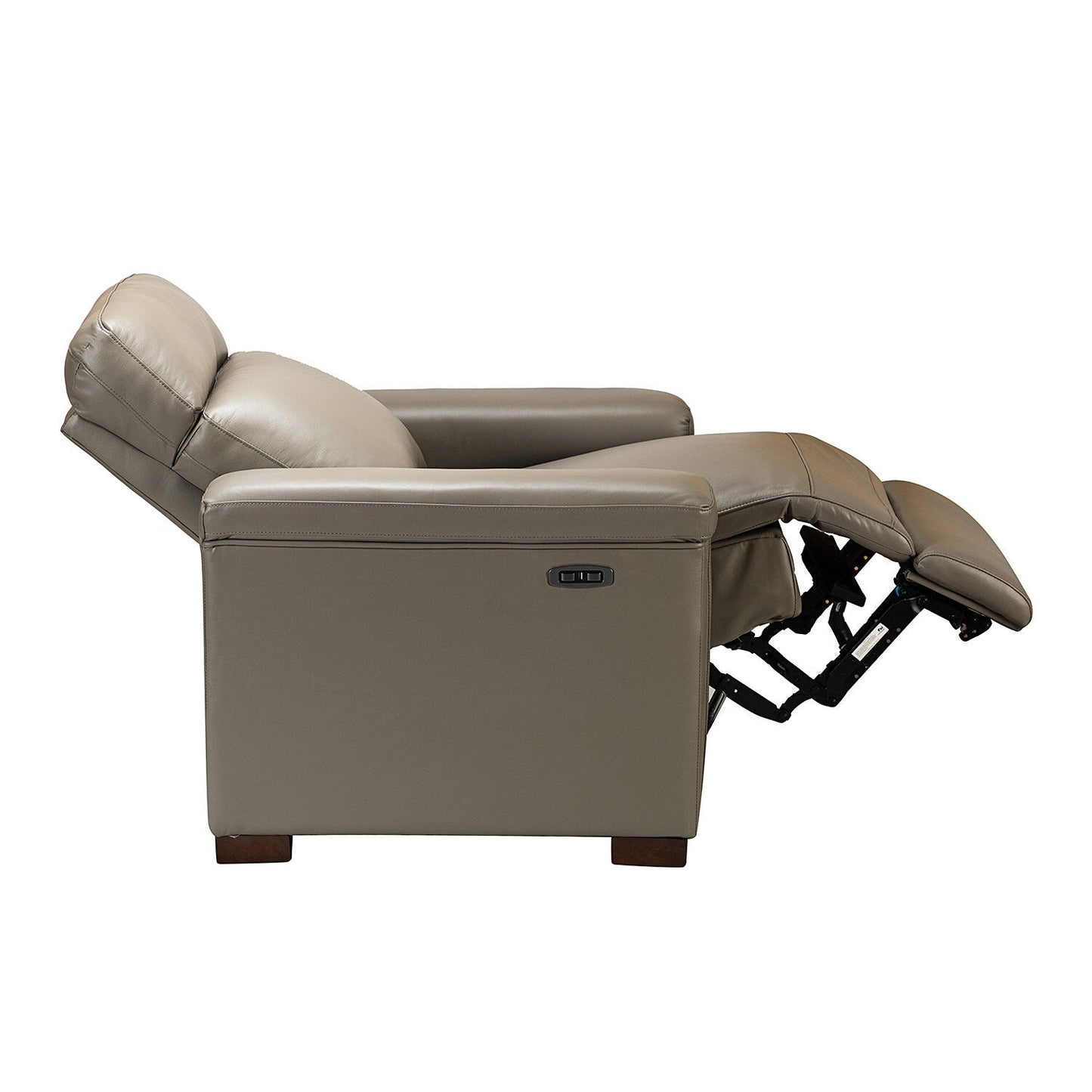Fauteuil inclinable électrique classique contemporain Alicia 34,65 pouces de large en cuir véritable avec port USB