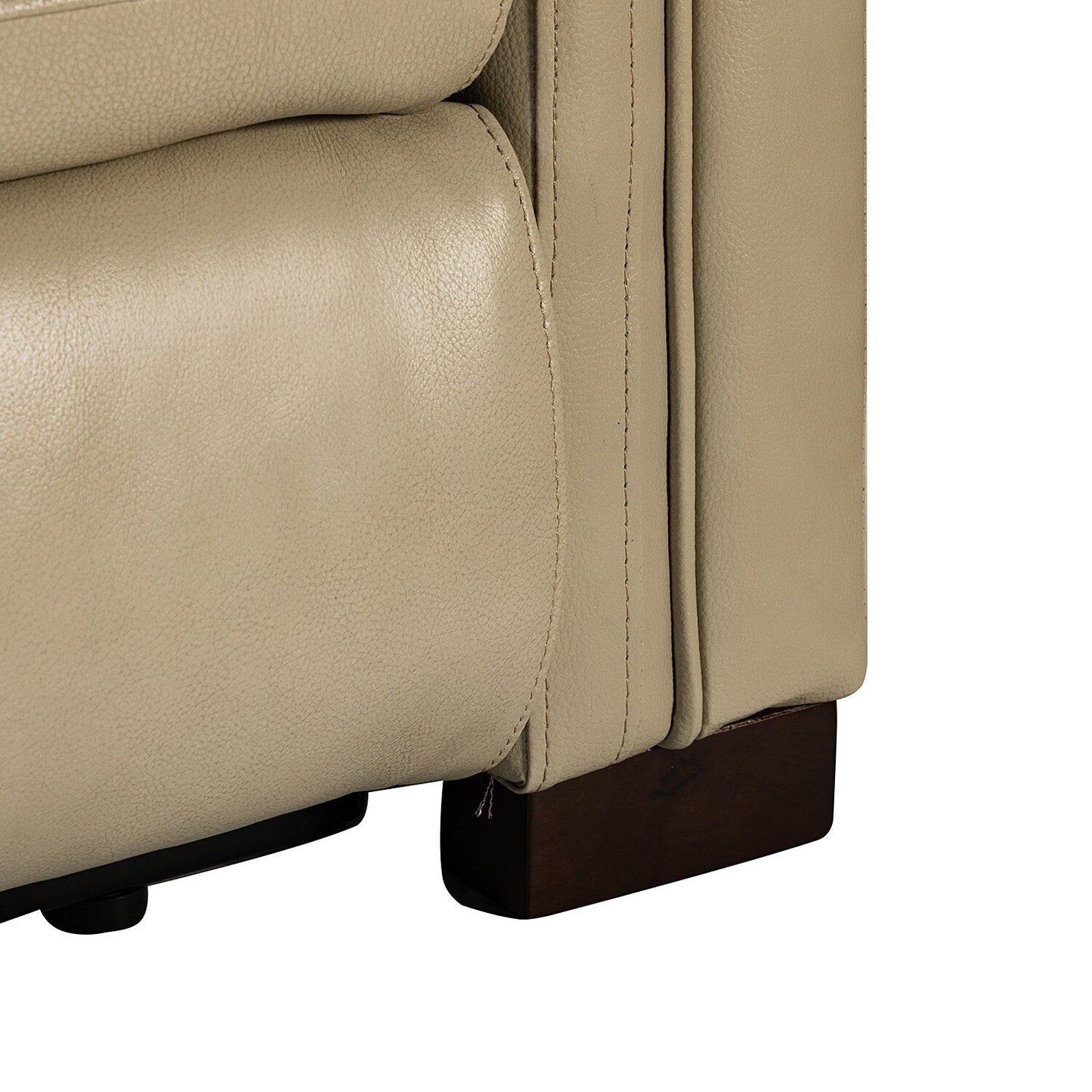 Fauteuil inclinable électrique classique contemporain Alicia 34,65 pouces de large en cuir véritable avec port USB