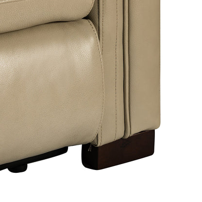 Fauteuil inclinable électrique classique contemporain Alicia 34,65 pouces de large en cuir véritable avec port USB