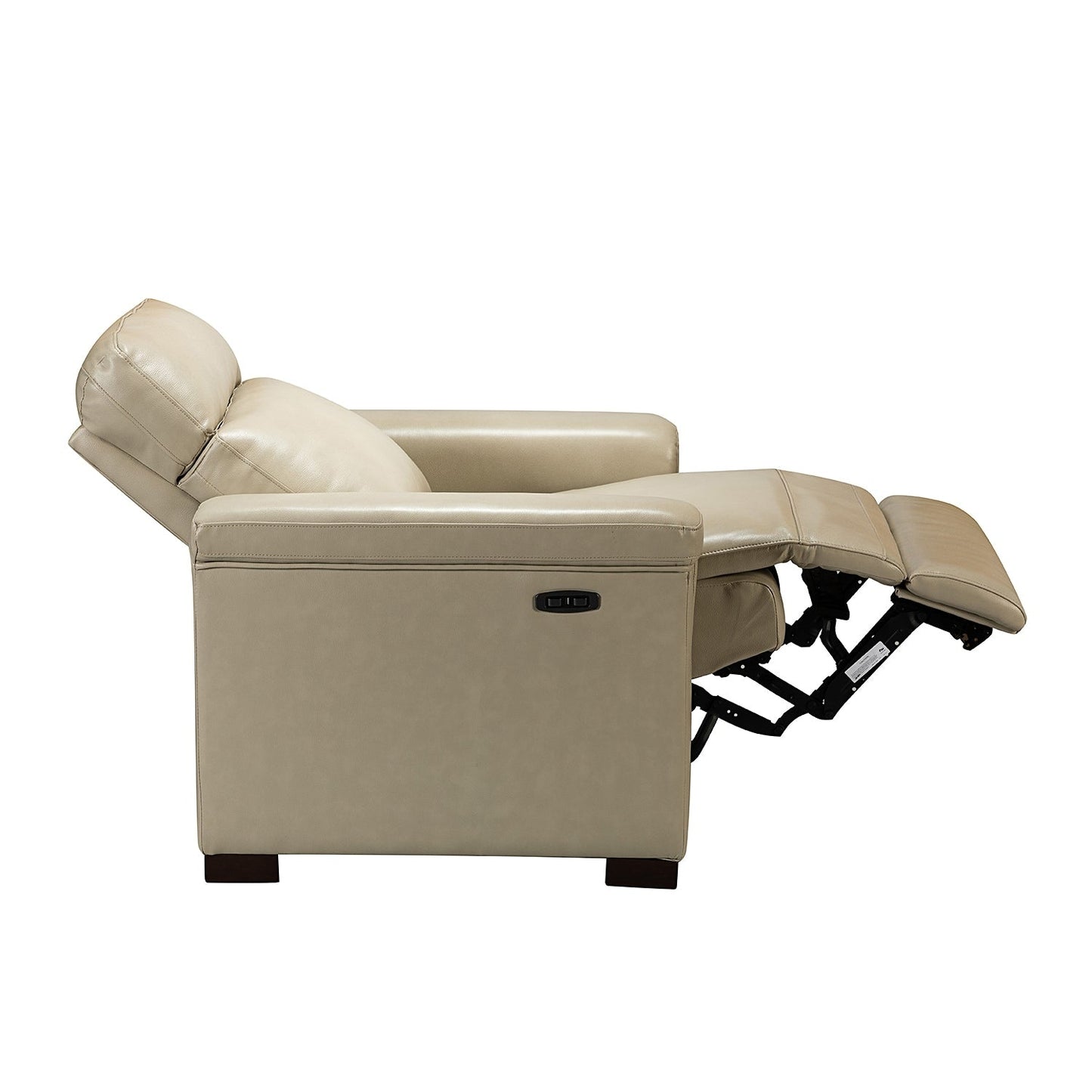 Fauteuil inclinable électrique classique contemporain Alicia 34,65 pouces de large en cuir véritable avec port USB