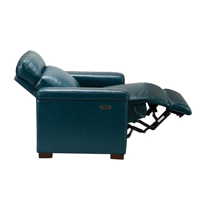 Fauteuil inclinable électrique classique contemporain Alicia 34,65 pouces de large en cuir véritable avec port USB