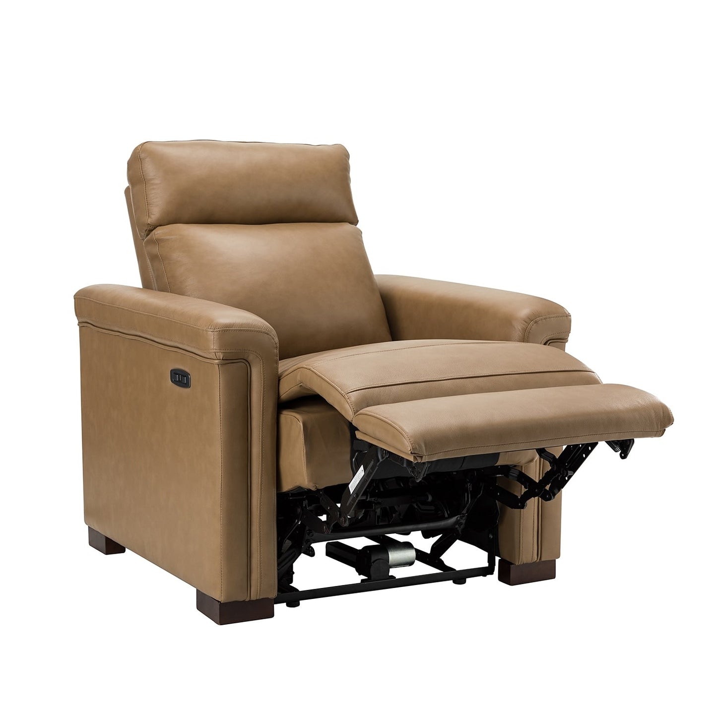 Fauteuil inclinable électrique classique contemporain Alicia 34,65 pouces de large en cuir véritable avec port USB