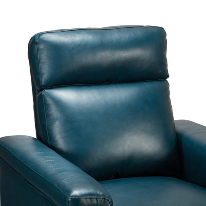 Fauteuil inclinable électrique classique contemporain Alicia 34,65 pouces de large en cuir véritable avec port USB