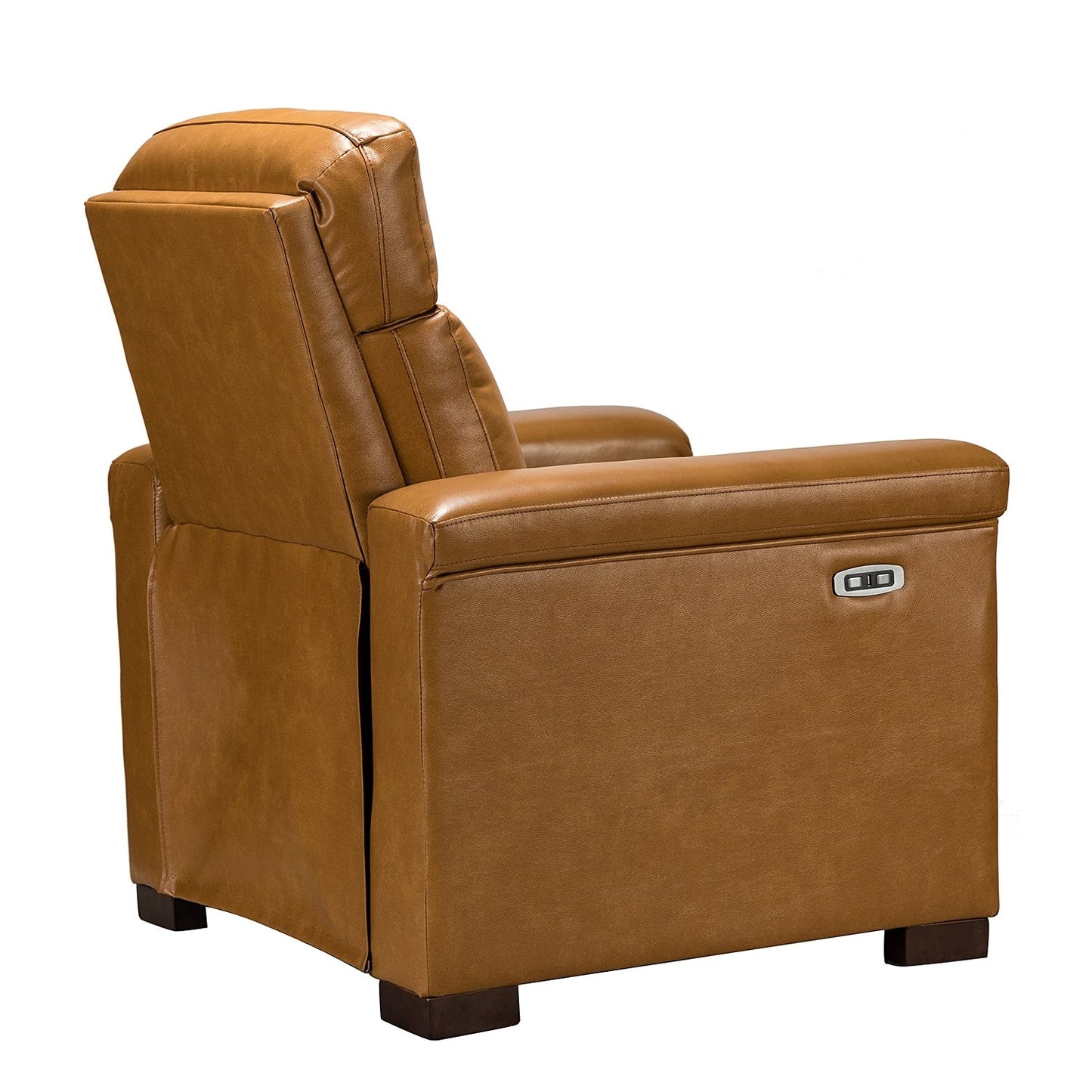 Fauteuil inclinable électrique classique contemporain Alicia 34,65 po en cuir véritable avec port USB (lot de 2)