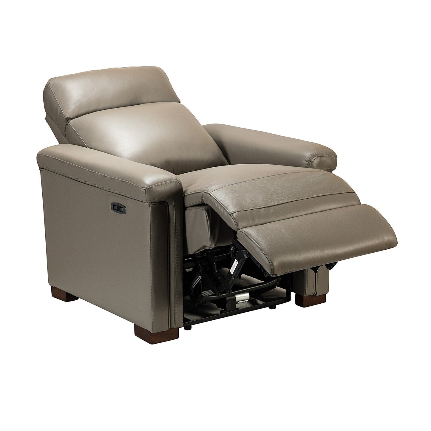 Fauteuil inclinable électrique classique contemporain Alicia 34,65 po en cuir véritable avec port USB (lot de 2)