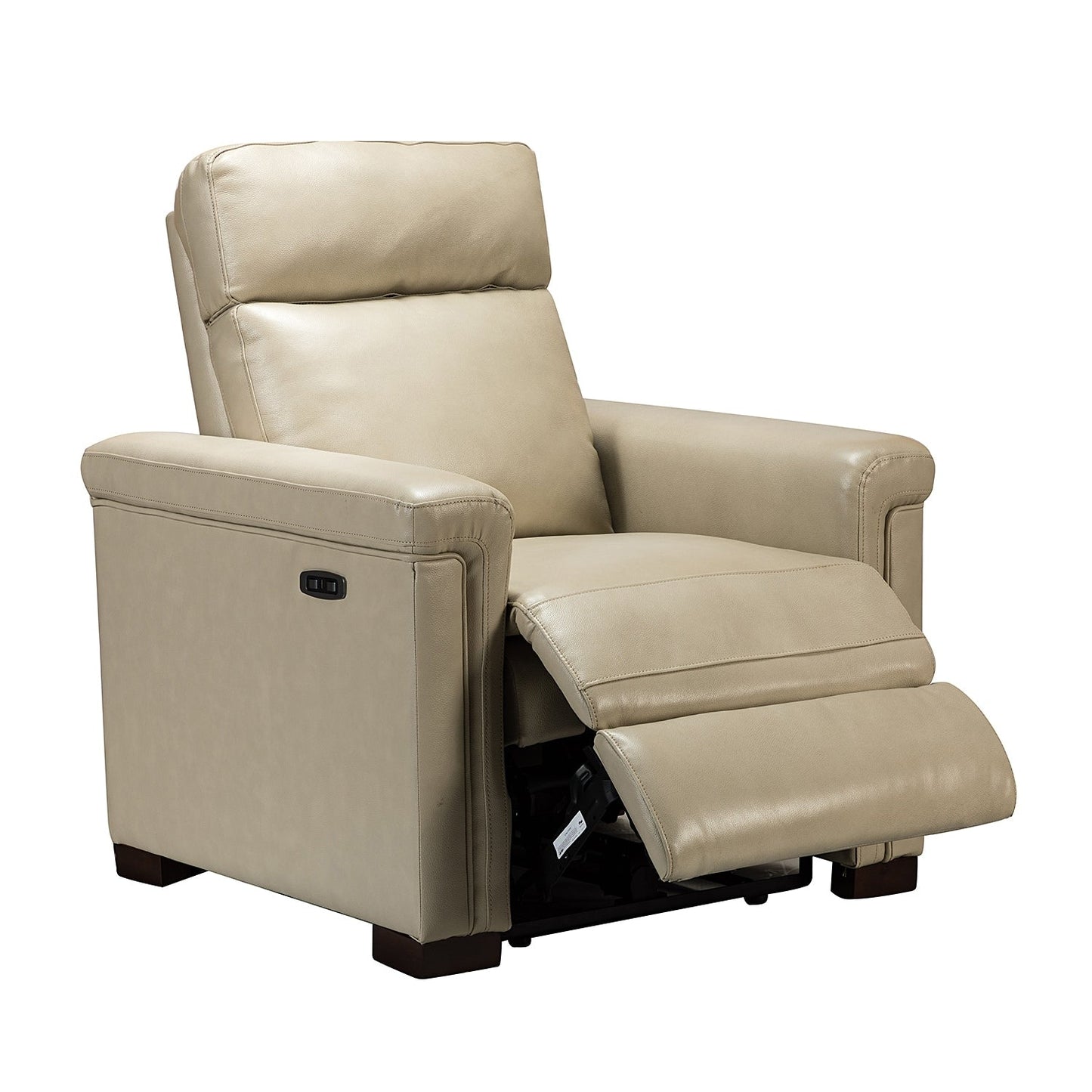 Fauteuil inclinable électrique classique contemporain Alicia 34,65 po en cuir véritable avec port USB (lot de 2)