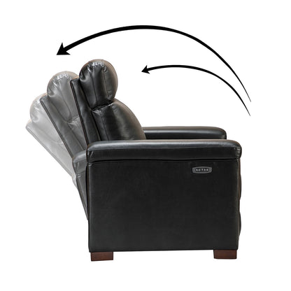 Fauteuil inclinable électrique classique contemporain Alicia 34,65 po en cuir véritable avec port USB (lot de 2)