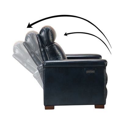 Fauteuil inclinable électrique classique contemporain Alicia 34,65 po en cuir véritable avec port USB (lot de 2)